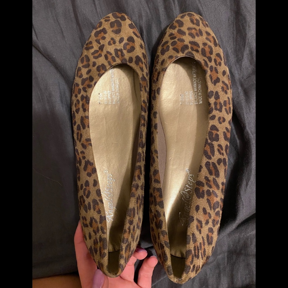 leopard slip on shoes